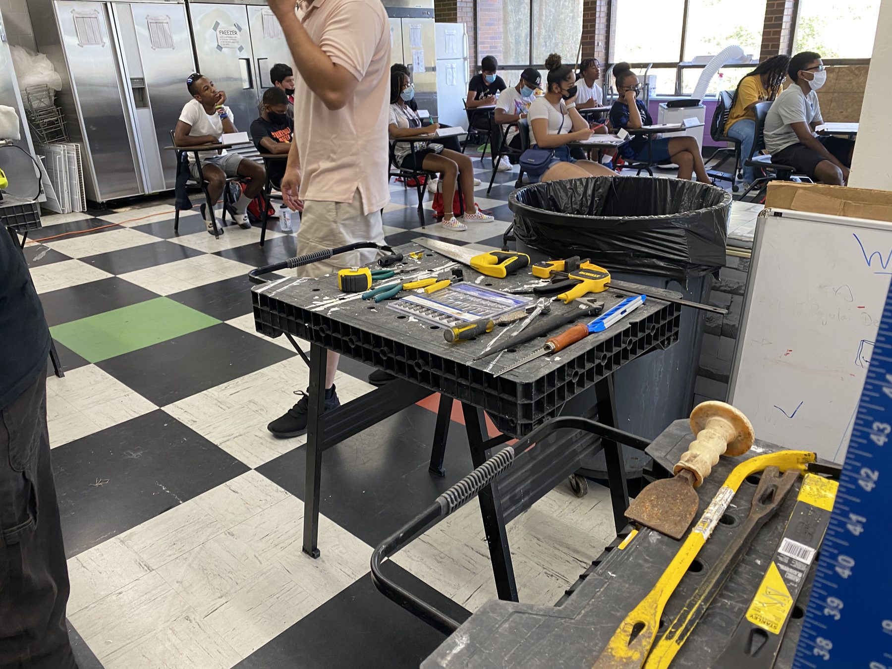 BTW classroom set up with tool stations for hands-on training